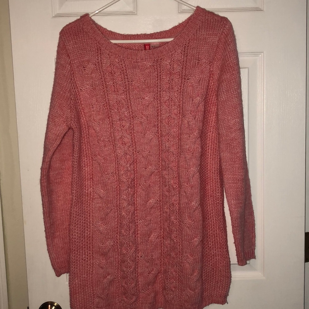 detailed pink sweater